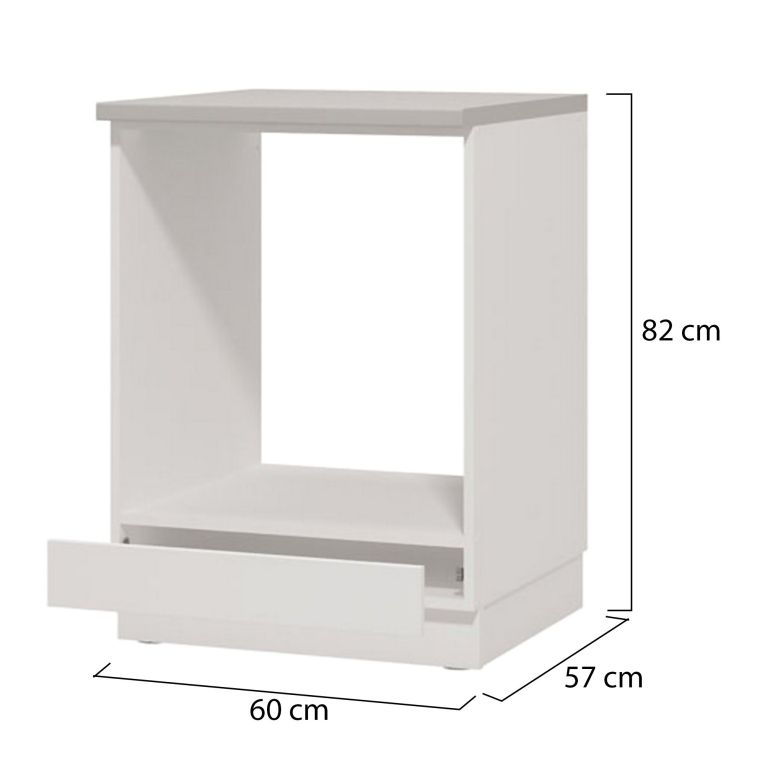 Dispensa da Cucina Bianco un Cassetto 2 Ripiani 60x57x82h cm, un Vano - Falmentaaa