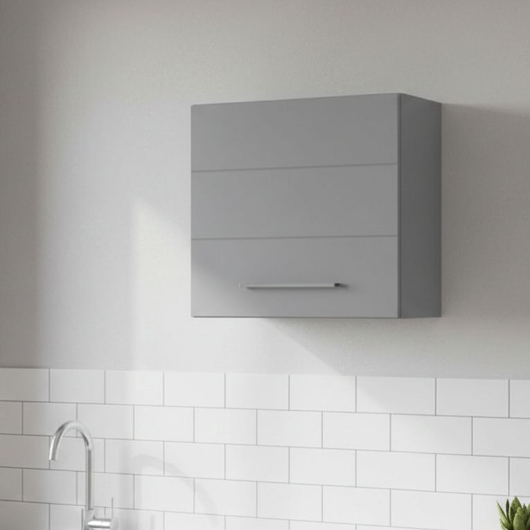 Dispensa da Cucina Grigio un Cassetto un Ripiano 60x30x57h cm, 2 Vani - Moiola