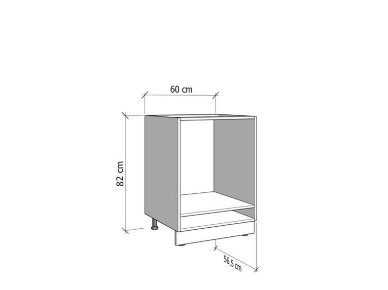 Dispensa da Cucina Marrone Rovere Nodi Beige un Cassetto 2 Ripiani 60x56.5x82h cm, un Vano - Volvera