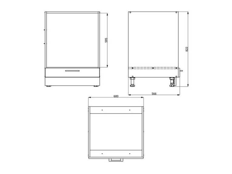 Dispensa da Cucina Marrone Rovere Nodi Beige un Cassetto 2 Ripiani 60x56.5x82h cm, un Vano - Volvera