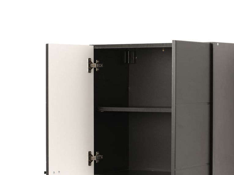 Dispensa da Cucina Nero Antracite un Ripiano 2 Ante 60x30x57h cm, 2 Vani - Palmiano