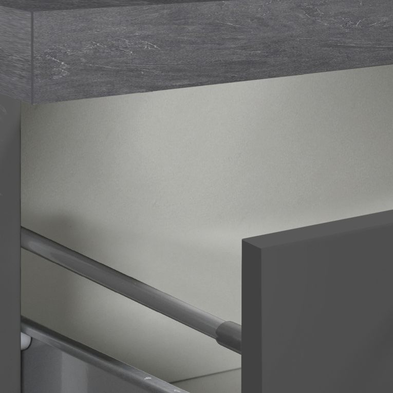 Dispensa multiuso 2 ante 30x165h cm antracite e ardesia - Atrax