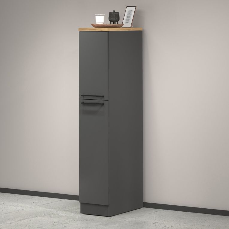 Dispensa multiuso 2 ante 30x165h cm antracite e rovere - Atrax