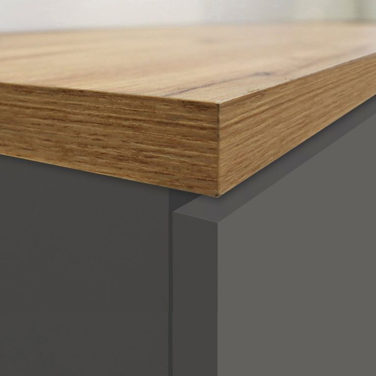 Dispensa multiuso 2 ante 30x165h cm antracite e rovere - Atrax