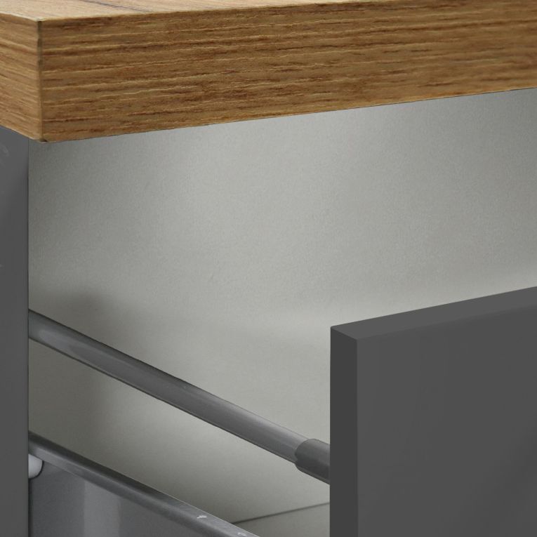 Dispensa multiuso 2 ante 30x165h cm antracite e rovere - Atrax