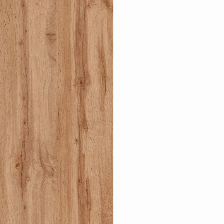Dispensa multiuso 2 ante 30x165h cm bianco lucido e rovere - Atrax