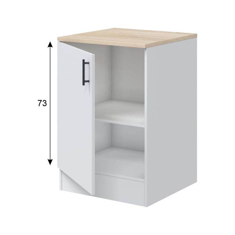 Dispensa piccola verticale 60x90h cm bianco e rovere - Zerna