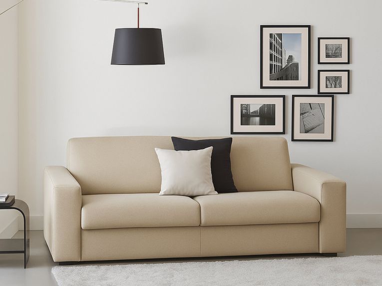 Divano 2 posti beige 180x95x90h cm - Azzurrite