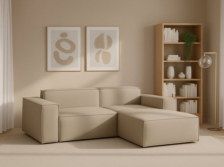Divano 2 posti beige 220x170x70h cm - Amuleto