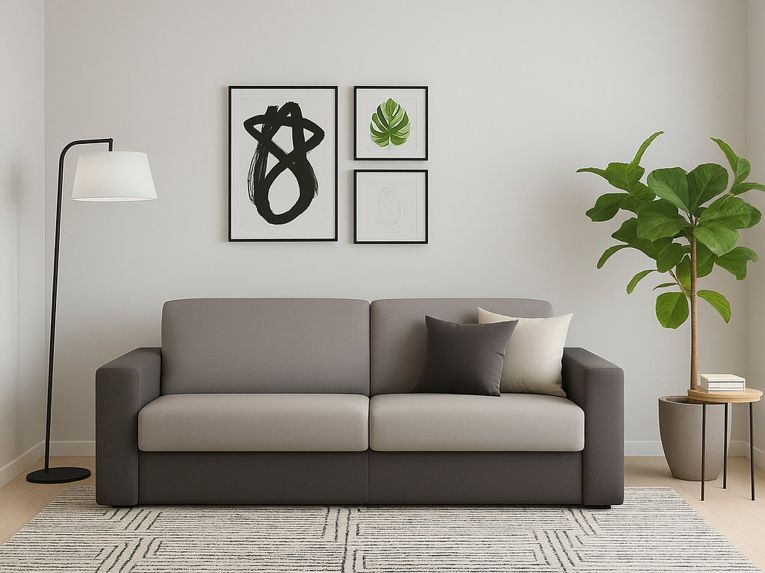 Divano 2 posti grigio e antracite 180x95x90h cm - Azzurrite