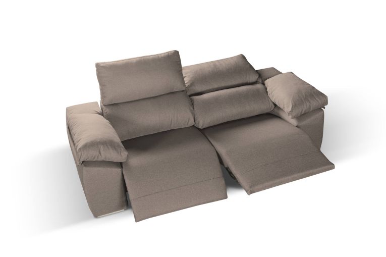 Divano 2 posti tortora 160x100x100h cm - Astrice