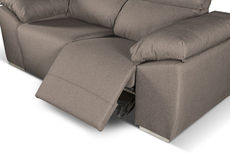 Divano 2 posti tortora 160x100x100h cm - Astrice