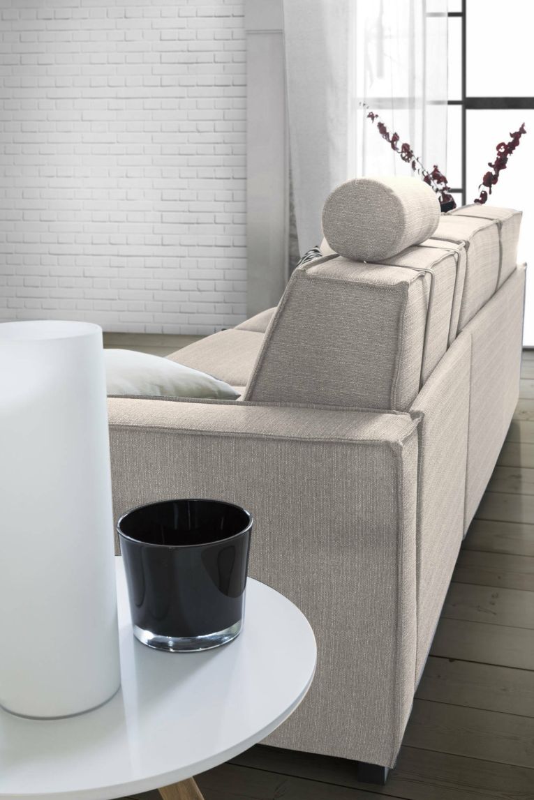 Divano 2 posti tortora 160x95x90h cm - Aglientu