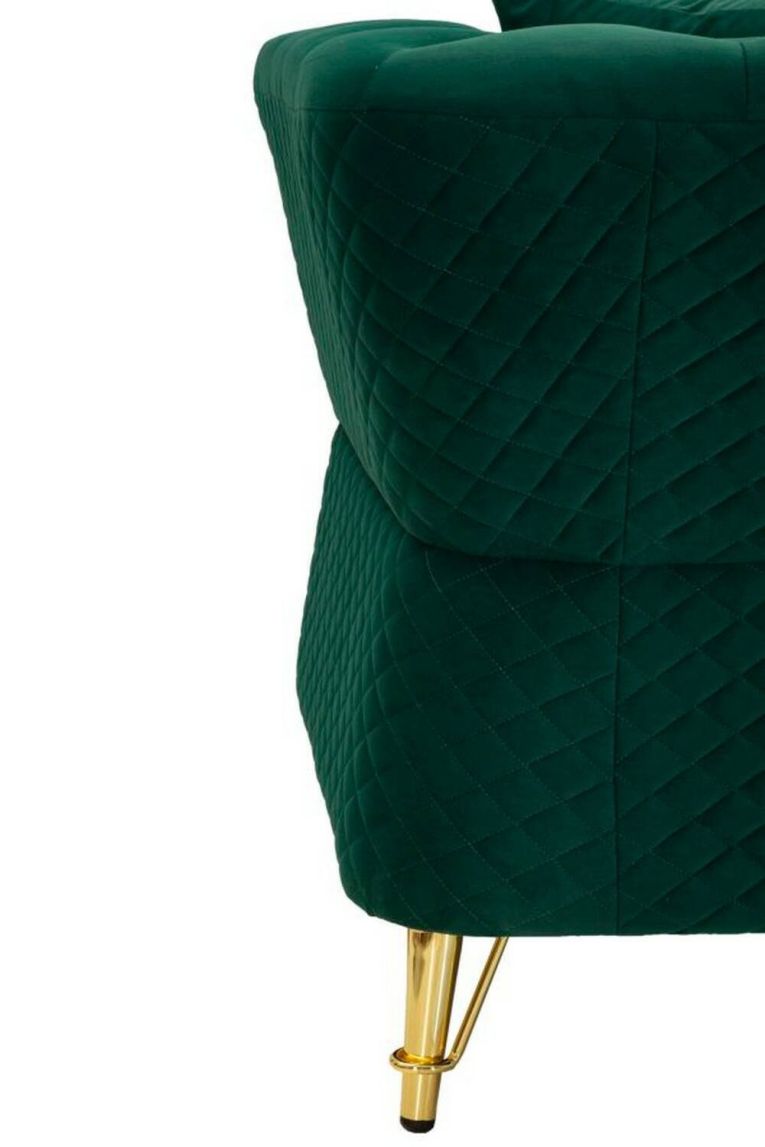 Divano 2 posti verde e oro 162x83x76h cm - Casio