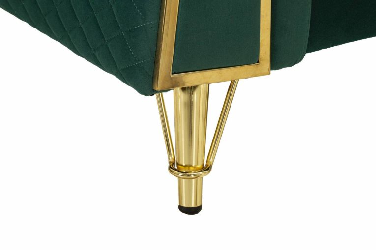 Divano 2 posti verde e oro 162x83x76h cm - Casio