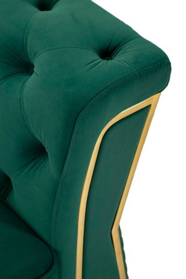 Divano 2 posti verde e oro 162x83x76h cm - Casio
