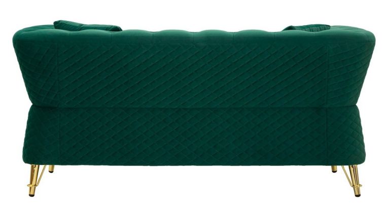 Divano 2 posti verde e oro 162x83x76h cm - Casio
