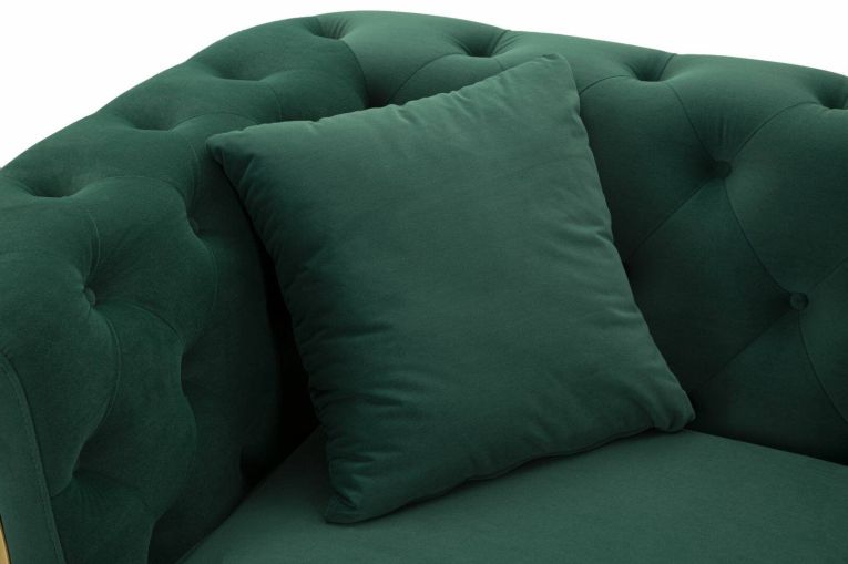 Divano 2 posti verde e oro 162x83x76h cm - Casio