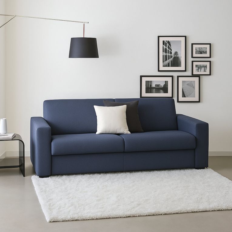 Divano 3 posti blu 220x95x90h cm - Ayta