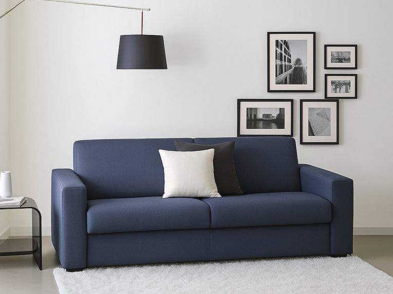 Divano 3 posti blu 220x95x90h cm - Ayta