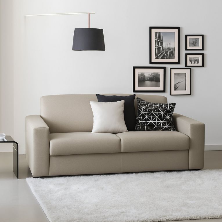 Divano 3 posti tortora 200x95x90h cm - Larimar
