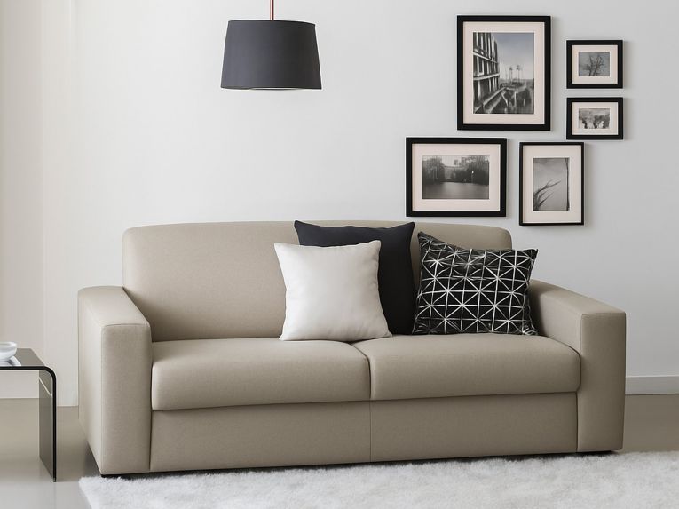 Divano 3 posti tortora 200x95x90h cm - Larimar