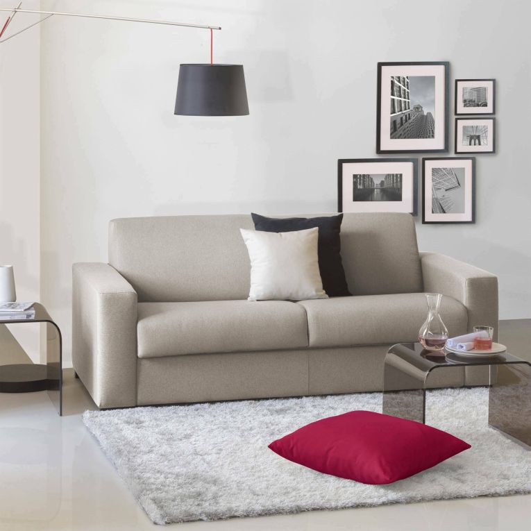 Divano 3 posti tortora 220x95x90h cm - Ayta
