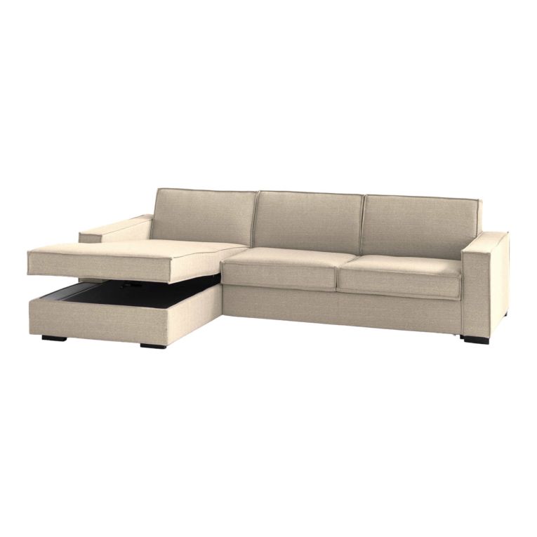 Divano 4 posti beige 260x95x90h cm - Sodalite