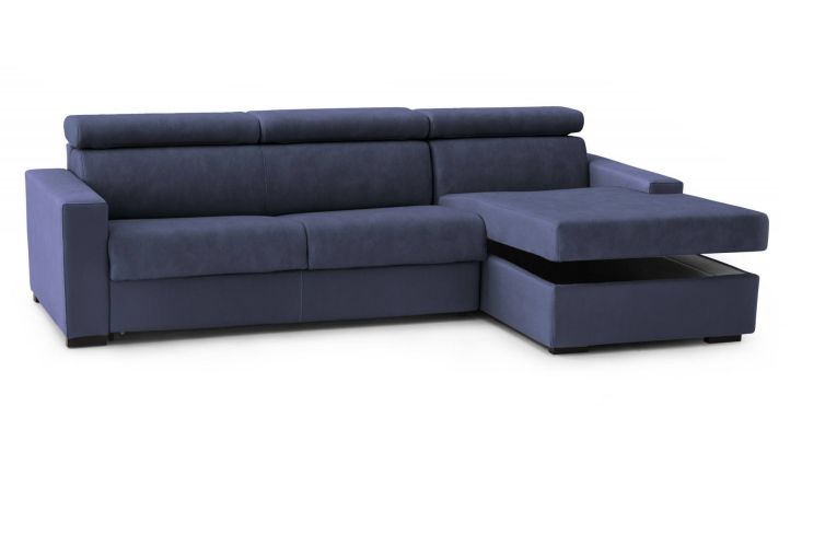 Divano 4 posti blu 260x95x85h cm - Angera