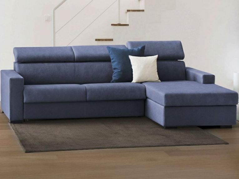 Divano 4 posti blu 260x95x85h cm - Angera