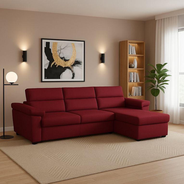 Divano 4 posti rosso 285x160x100h cm - Ceto