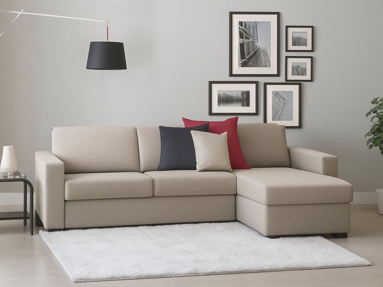 Divano 4 posti tortora 260x95x90h cm - Azechiele