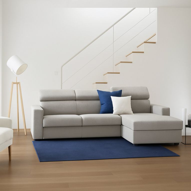 Divano 4 posti tortora 280x95x85h cm - Ameno