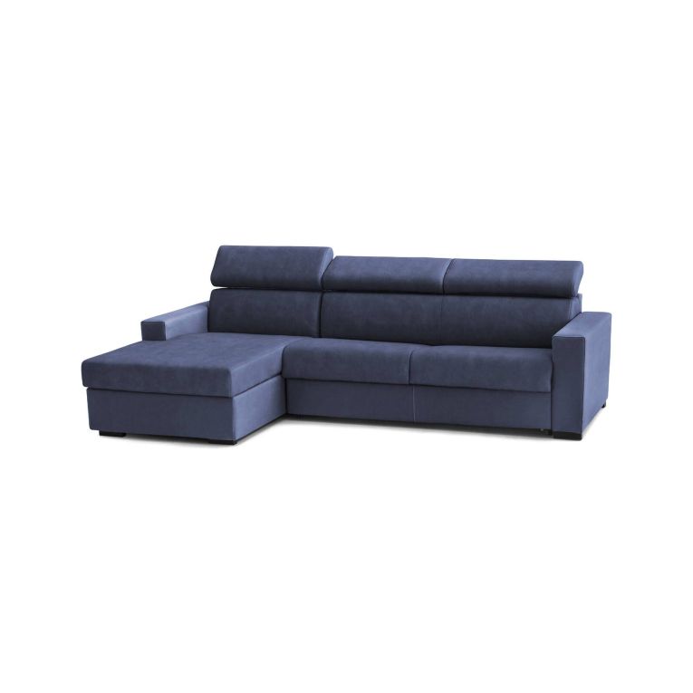 Divano ad angolo blu 260x95x85h cm - Aryaly