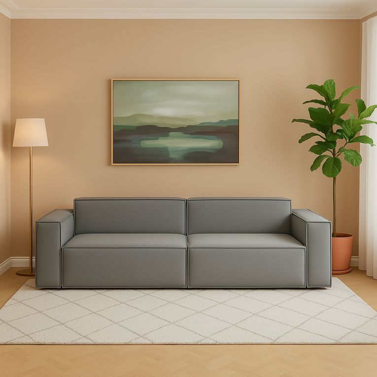 Divano ad angolo grigio 260x95x70h cm - Argo