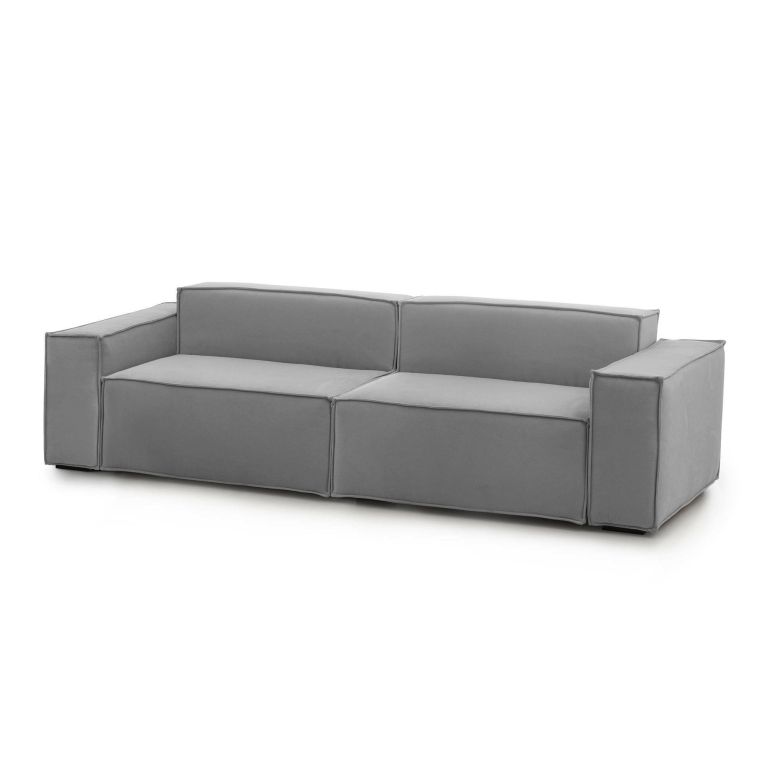 Divano ad angolo grigio 260x95x70h cm - Argo