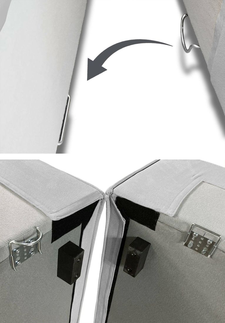 Divano ad angolo grigio 260x95x70h cm - Argo