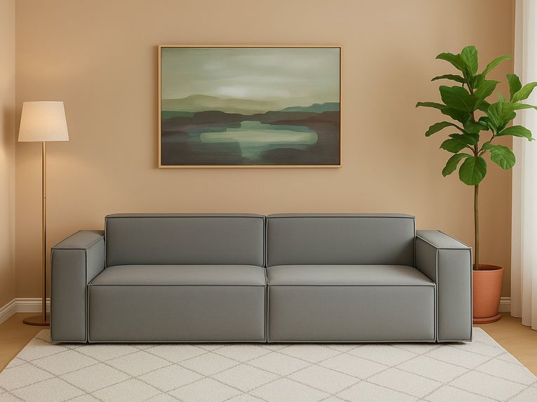 Divano ad angolo grigio 260x95x70h cm - Argo