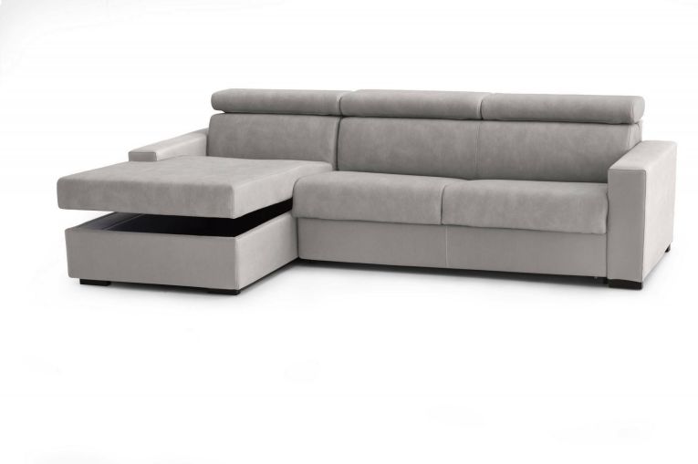 Divano ad angolo grigio 280x95x85h cm - Akela