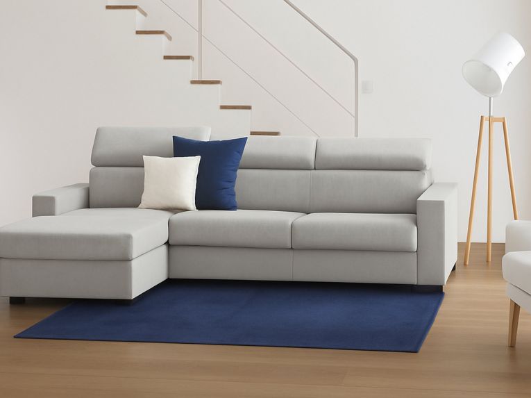 Divano ad angolo grigio 280x95x85h cm - Akela