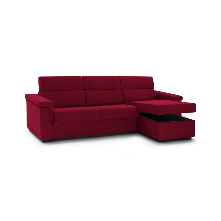 Divano ad angolo rosso 285x160x100h cm - Cintano