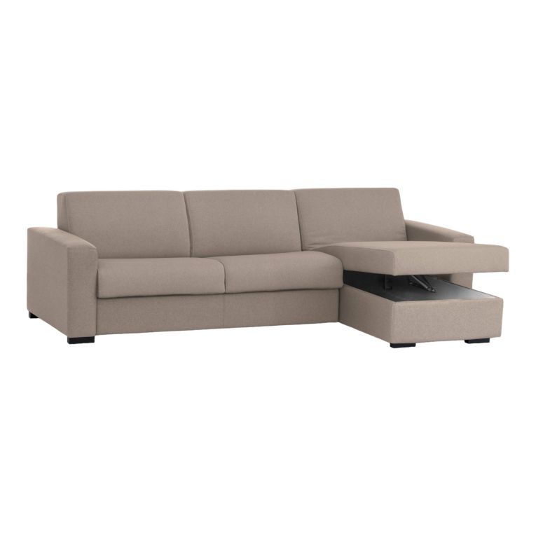 Divano ad angolo tortora 280x95x90h cm - Atos