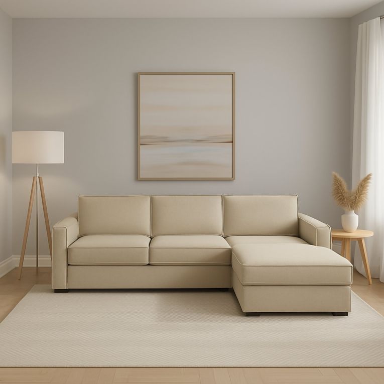 Divano angolare beige 280x95x90h cm - Ametrino