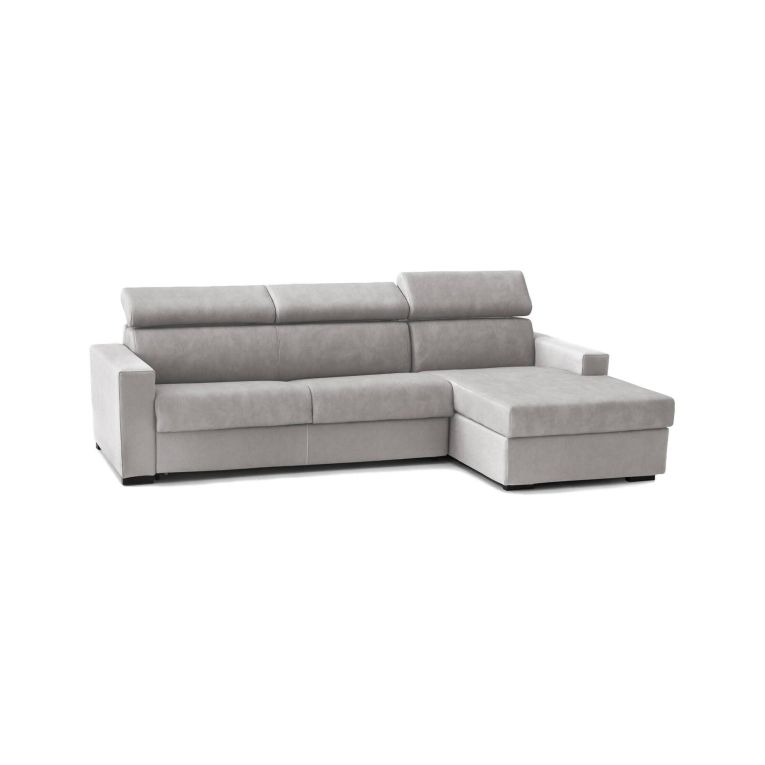 Divano angolare grigio 280x95x85h cm - Ameno