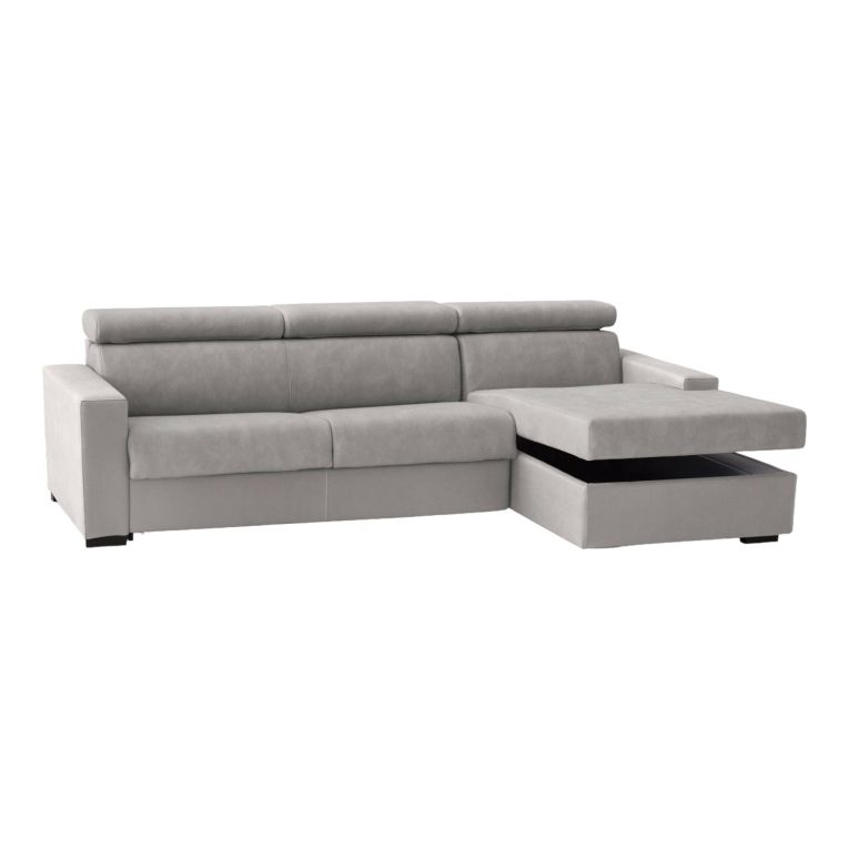 Divano angolare grigio 280x95x85h cm - Ameno