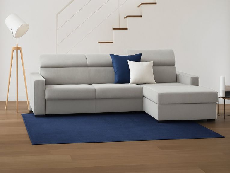 Divano angolare grigio 280x95x85h cm - Ameno