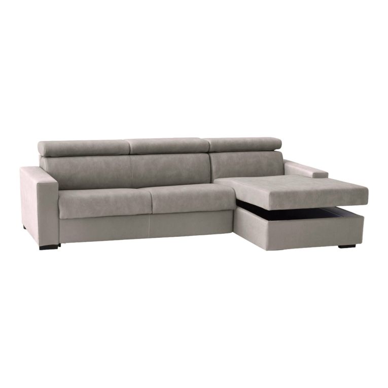Divano angolare tortora 260x95x85h cm - Angera