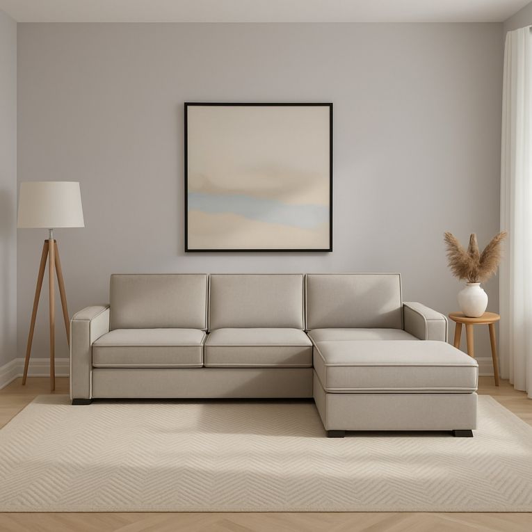 Divano angolare tortora 280x95x90h cm - Ametrino