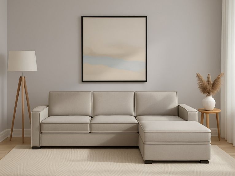 Divano angolare tortora 280x95x90h cm - Ametrino