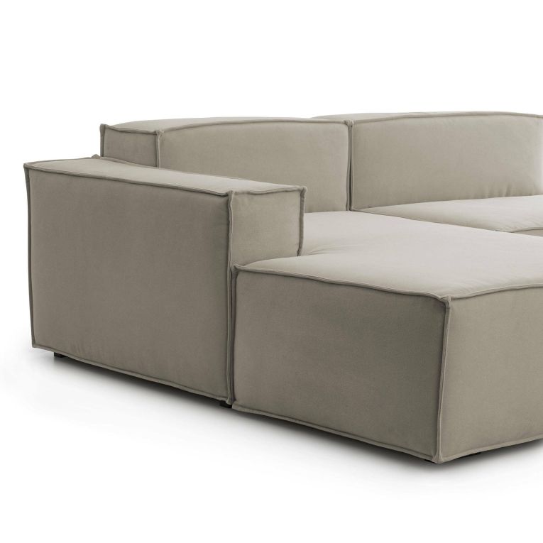 Divano angolare tortora 300x170x70h cm - Alganibra